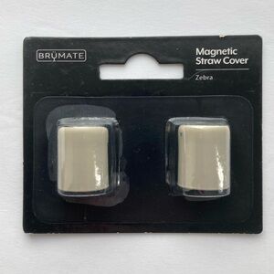 BruMate Era Magnetic Straw Cover Set Of 2 Gray Solid Zebra